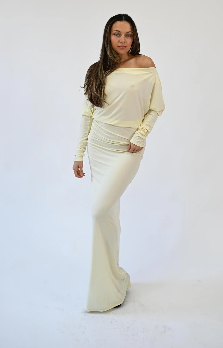 Helsa Nina Dress in Butter Yellow